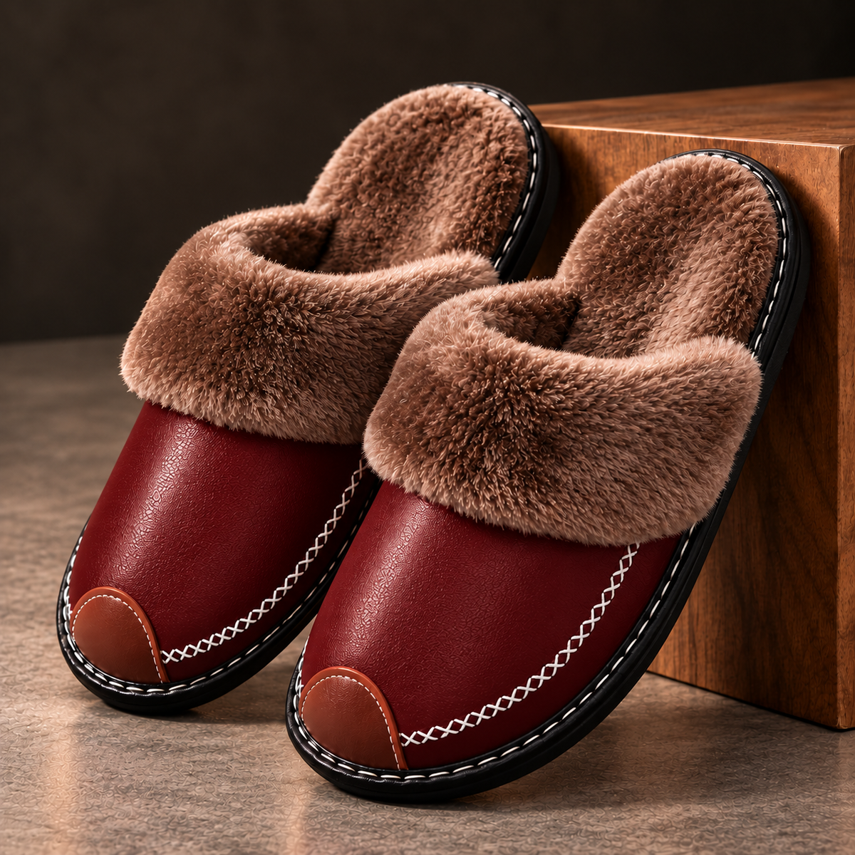 Brenda Leather Comfort Slippers