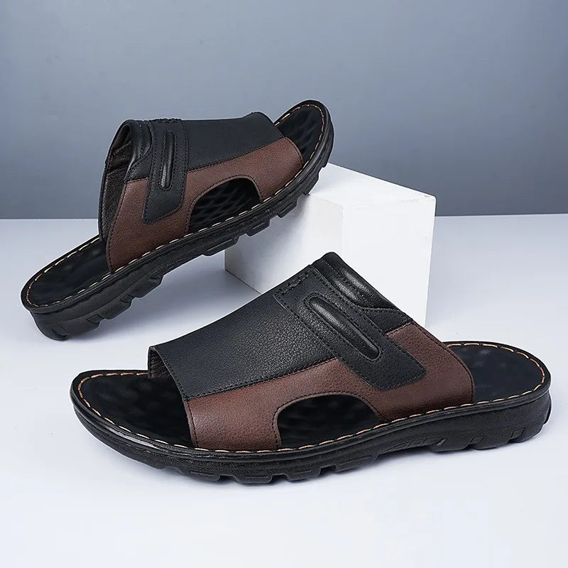 Paulo Leather Slide Sandal