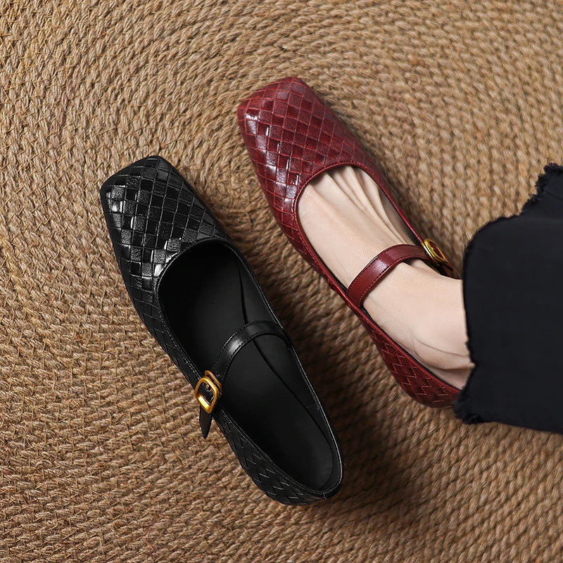 Thea Leather Mary Jane Flat