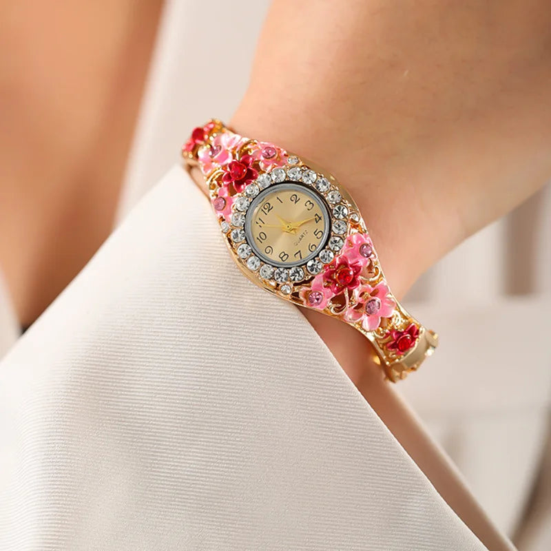 Sade Rhinestone Bangle Watch