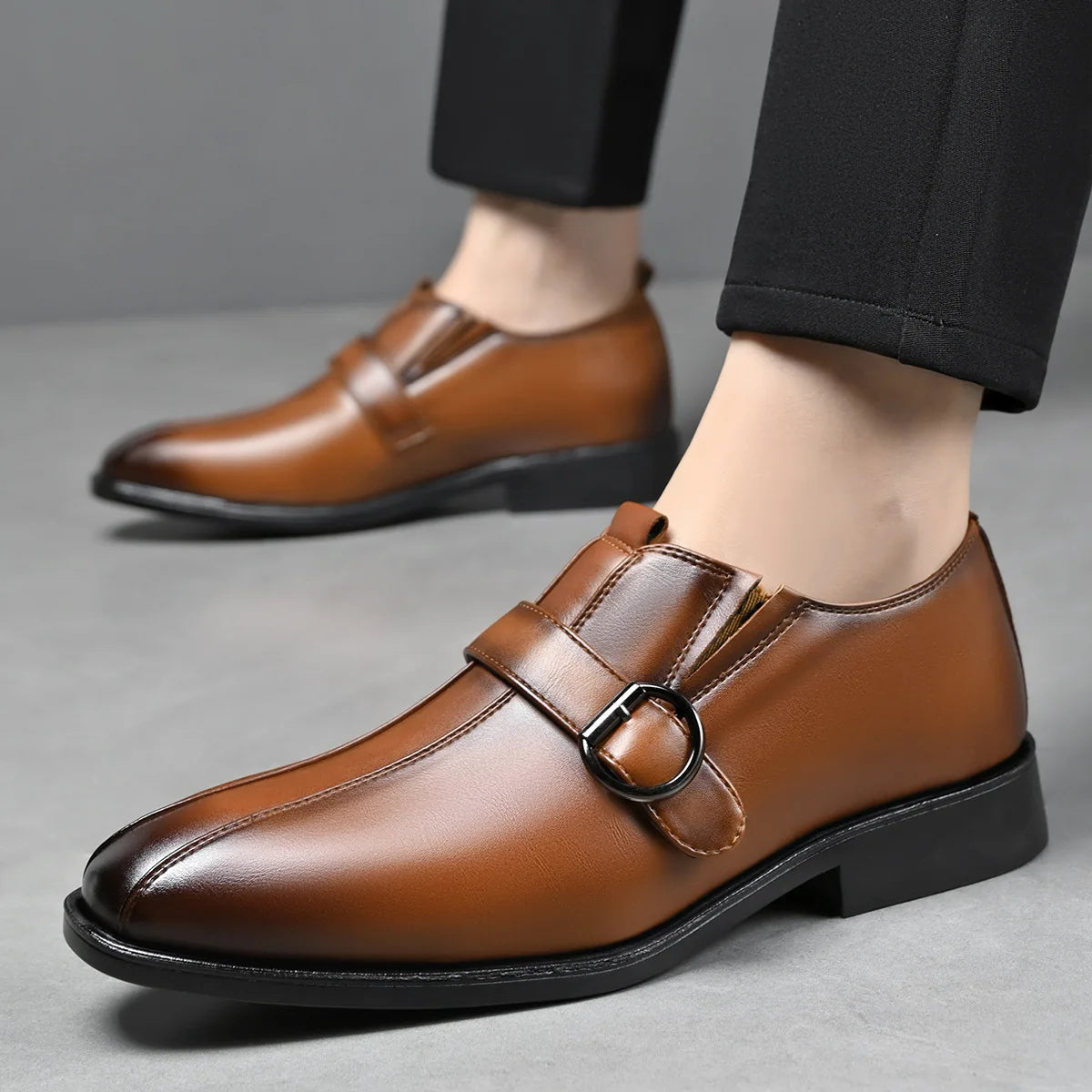 Carnegie Leather Monk Strap