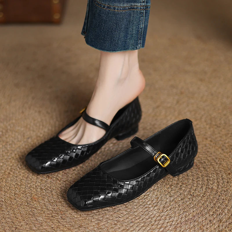 Thea Leather Mary Jane Flat