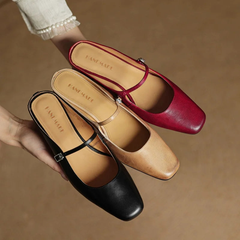 Cesia Leather Mary Jane Mule