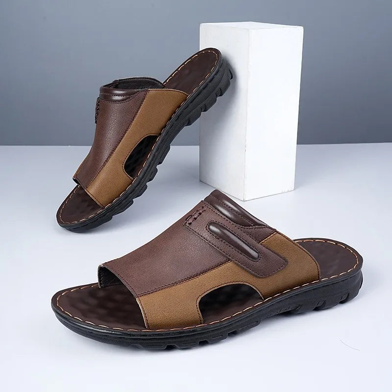 Paulo Leather Slide Sandal