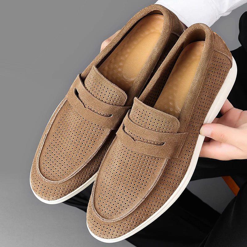 Enzo Perforated Leather Loafer