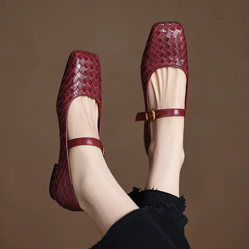 Thea Leather Mary Jane Flat
