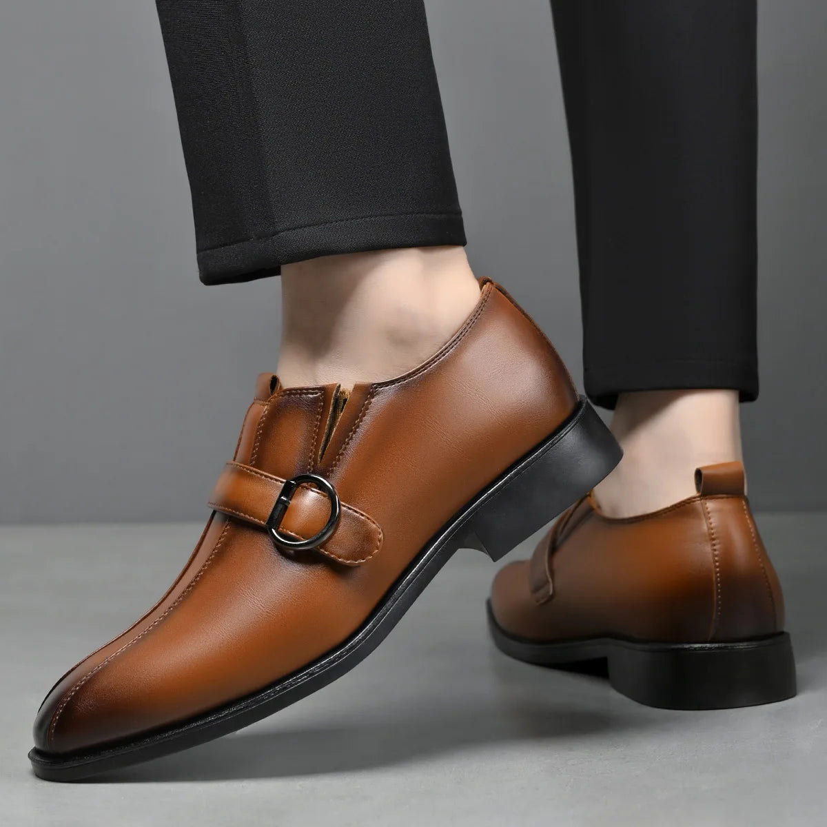 Carnegie Leather Monk Strap