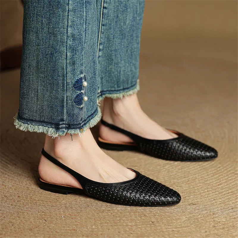 Francine Leather Slingback Mule