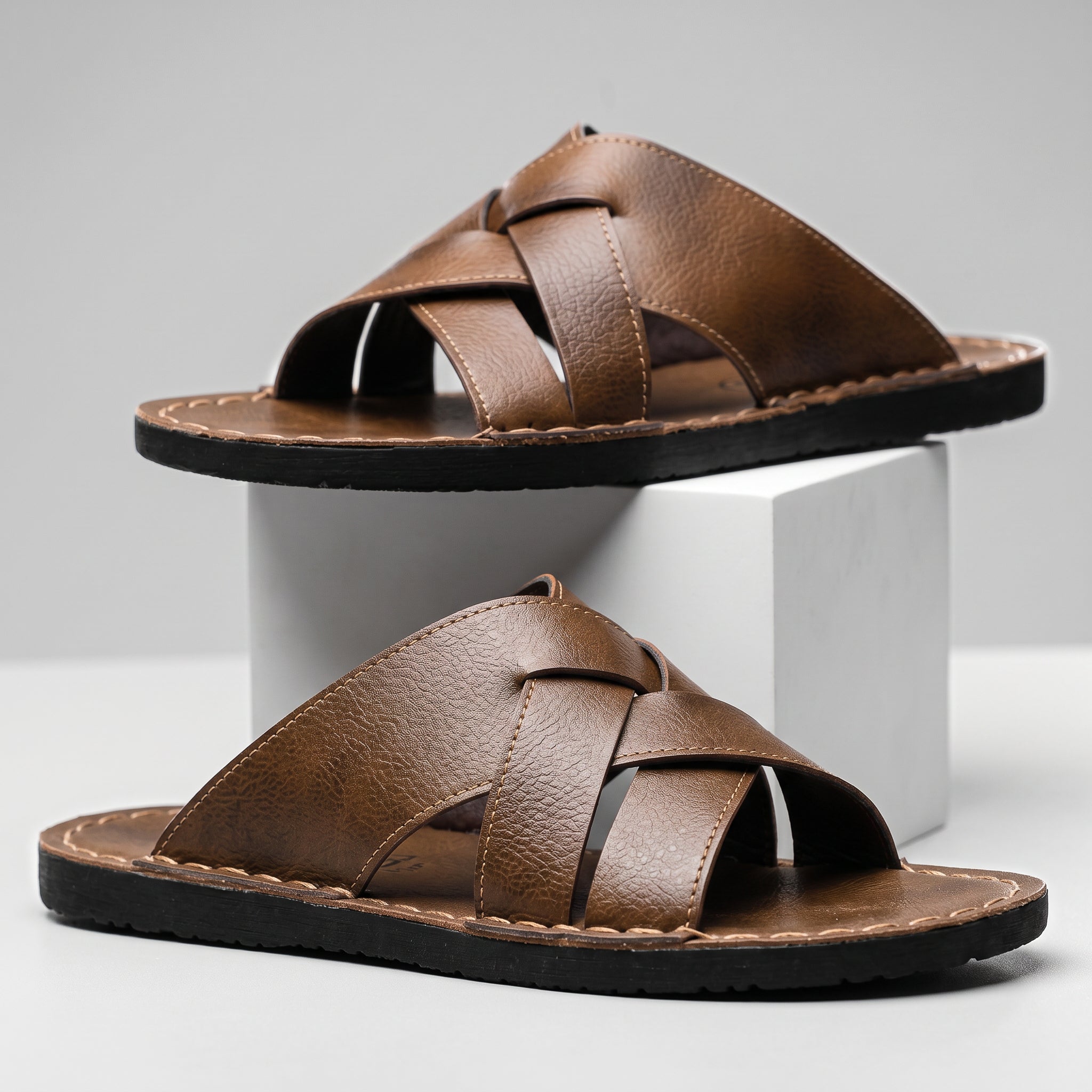 Nova Leather Slide Sandal