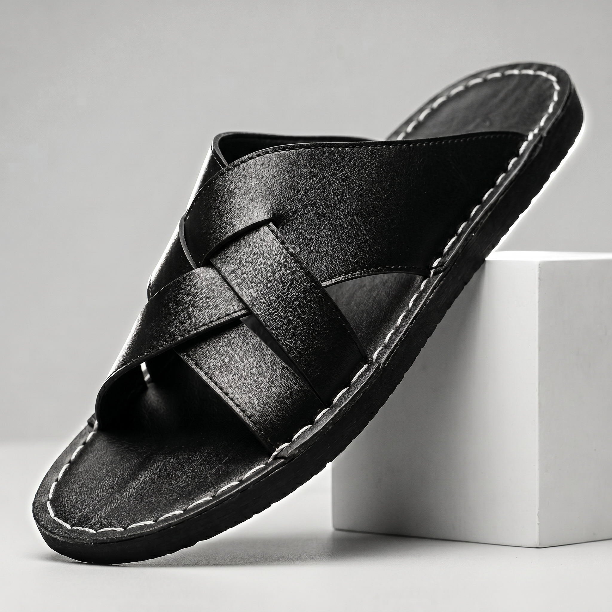 Nova Leather Slide Sandal