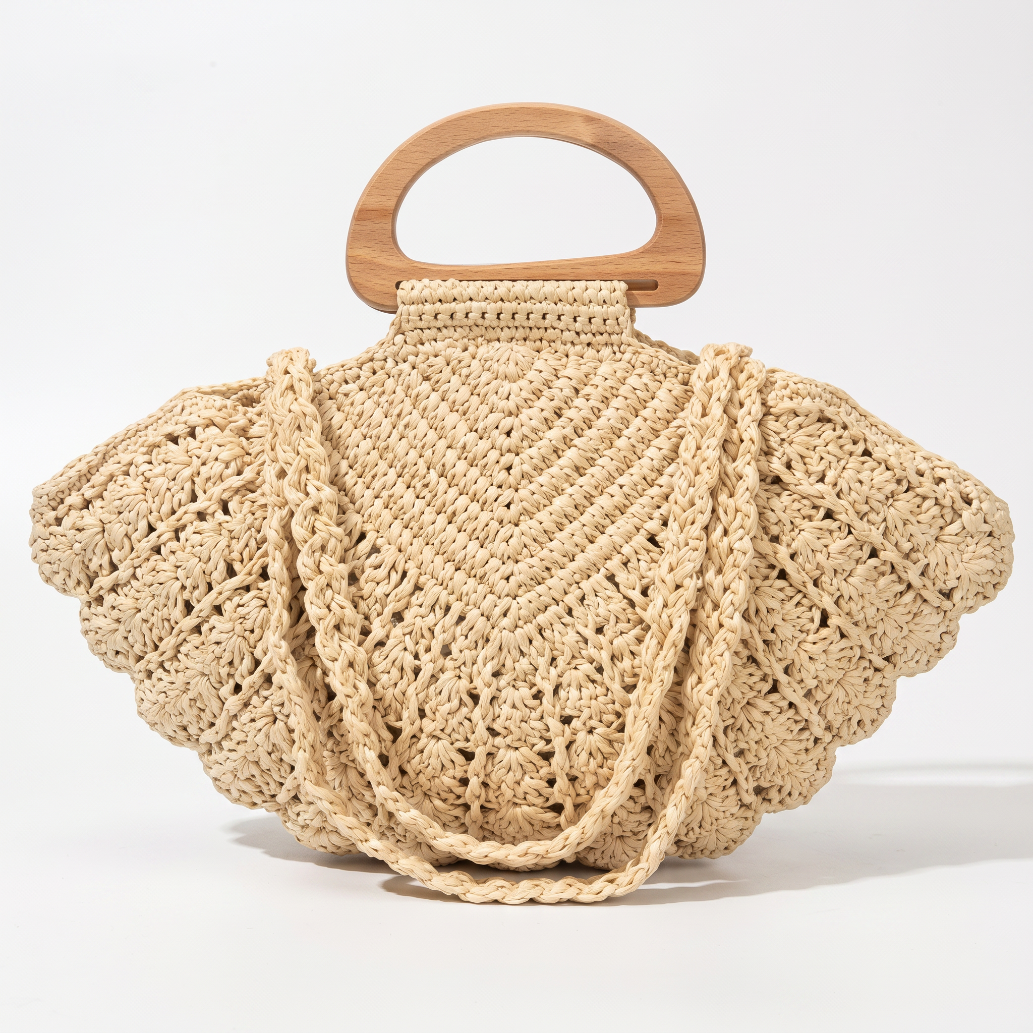 Cassandra Shell Straw Bag