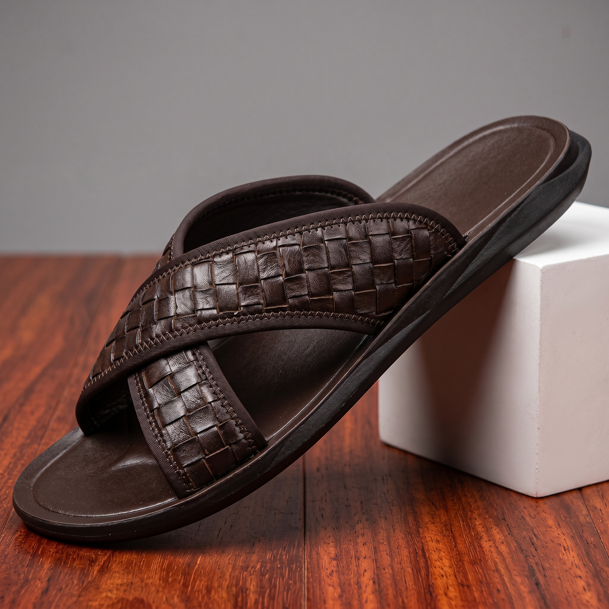 Arroyo Cross-Strap Leather Sandal