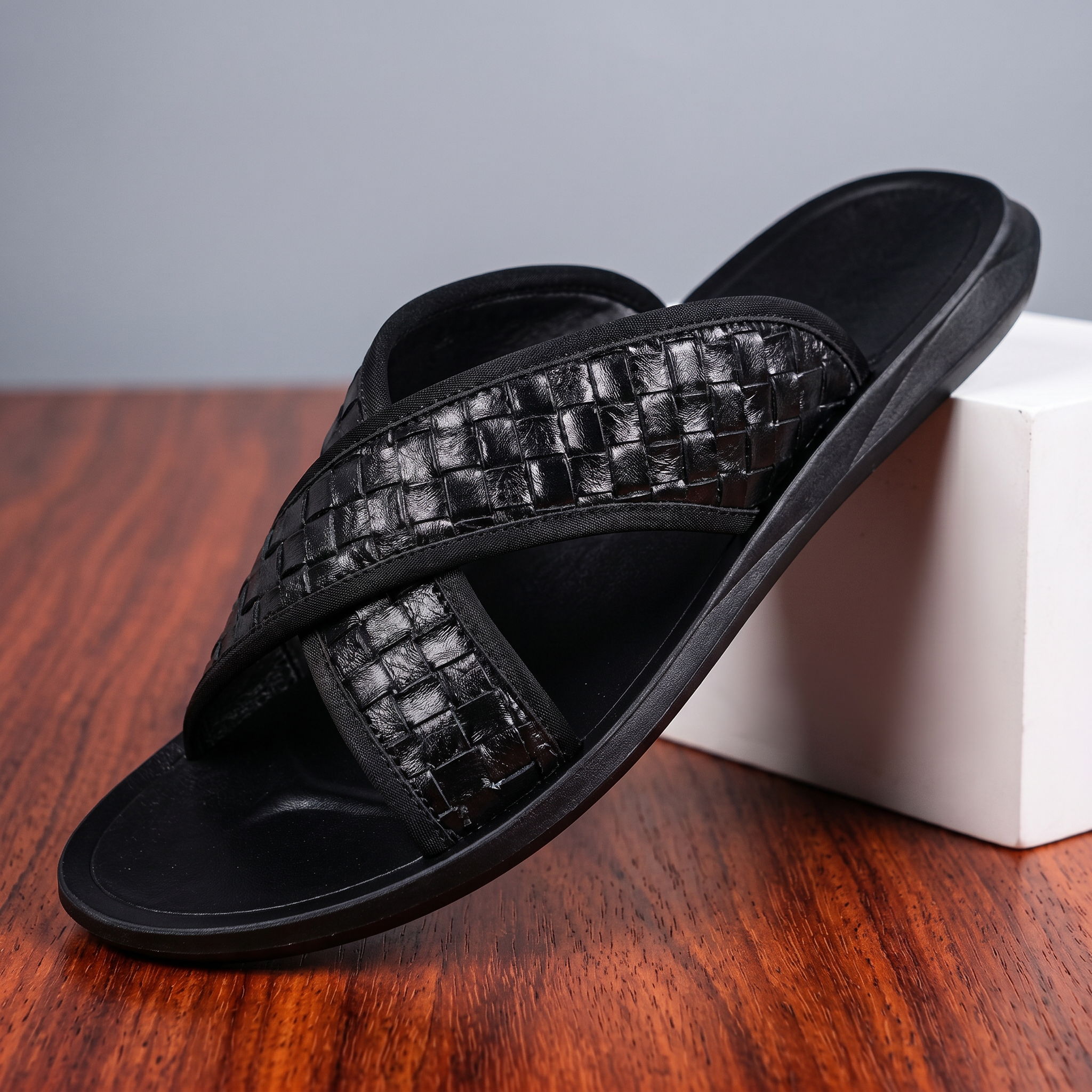 Arroyo Cross-Strap Leather Sandal