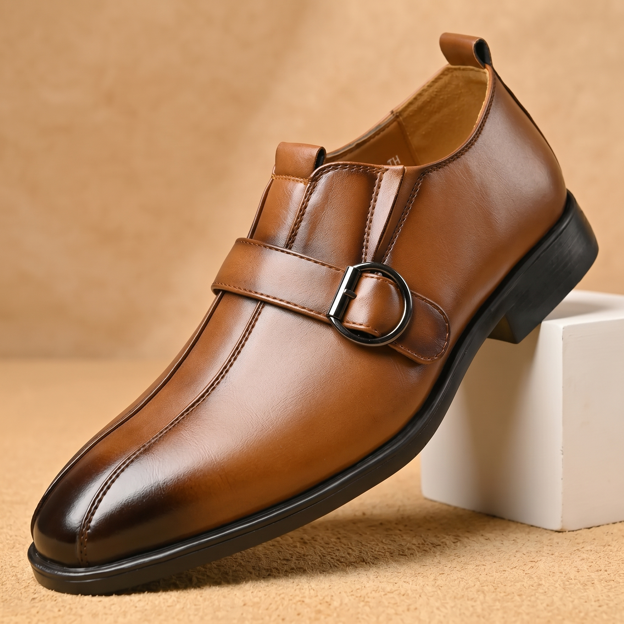 Carnegie Leather Monk Strap