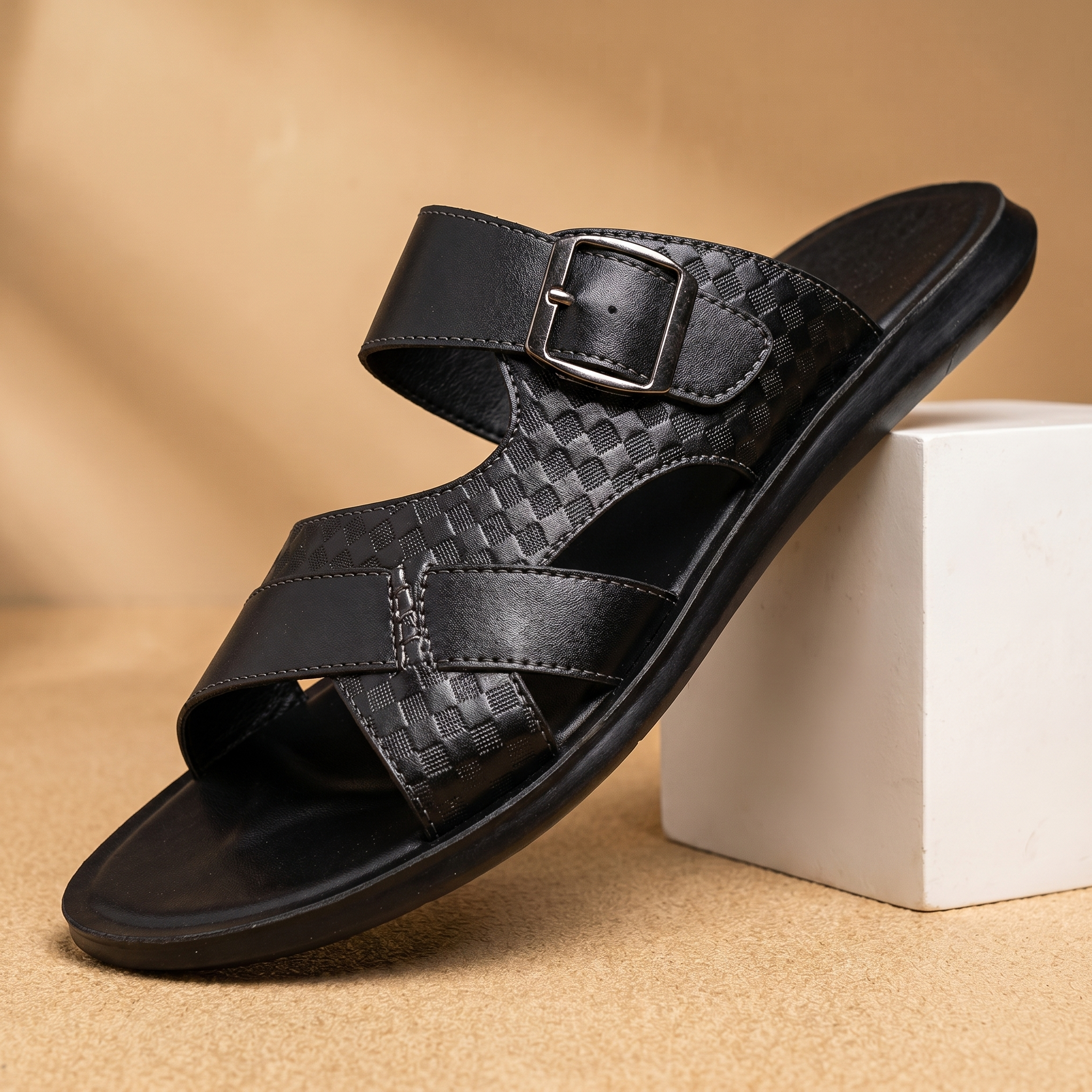 Coral Leather Sandal