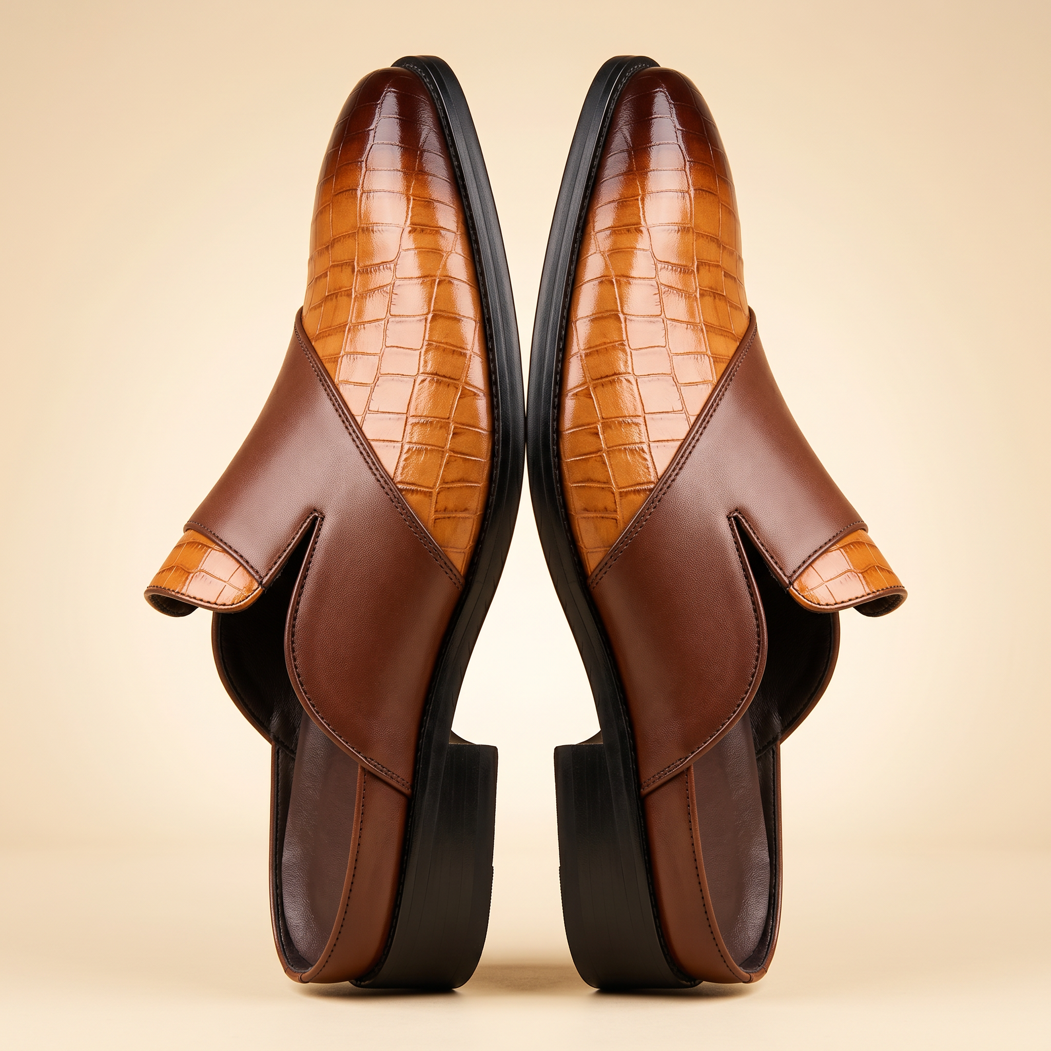 Amalfi Crocskin Leather Mule