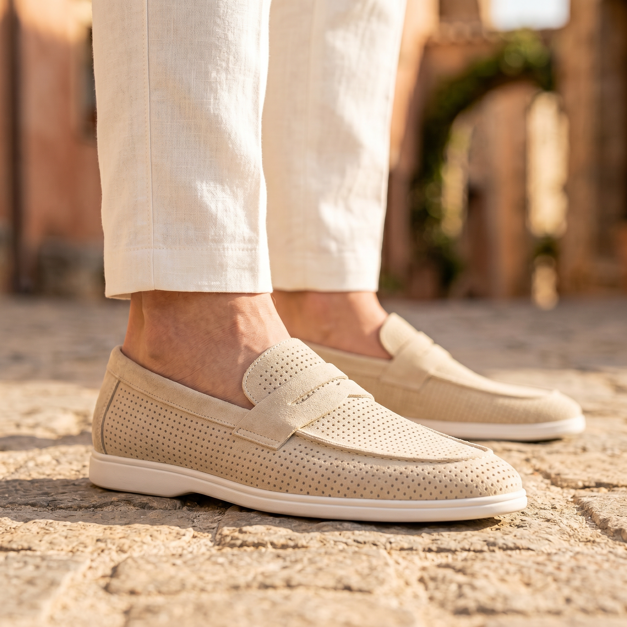 Enzo Perforated Leather Loafer