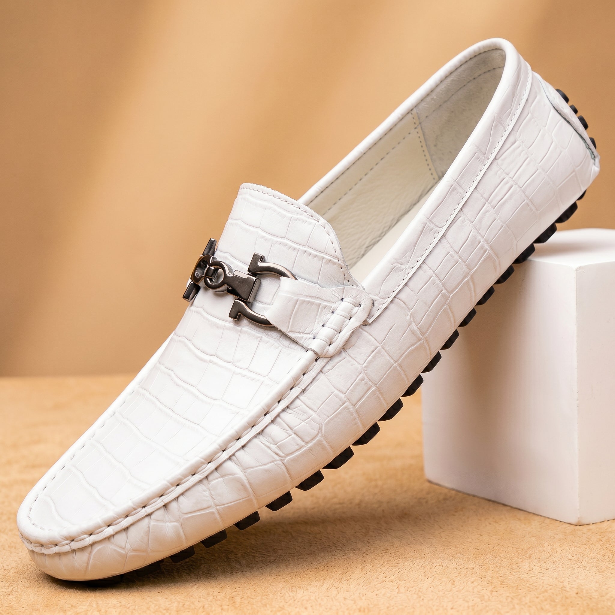 Gustafson Crocskin Leather Loafer