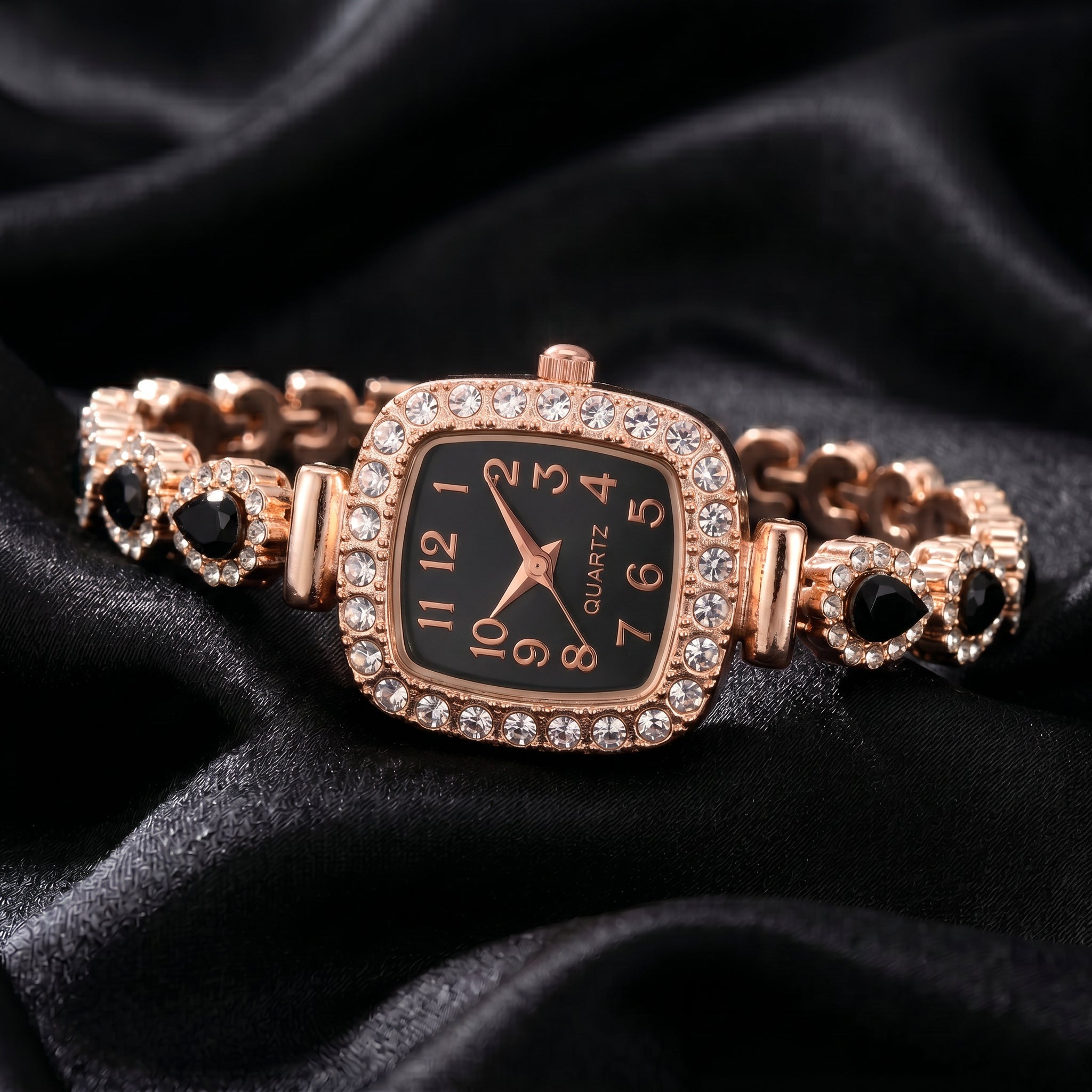 Aurelia Rhinestone Bracelet Watch