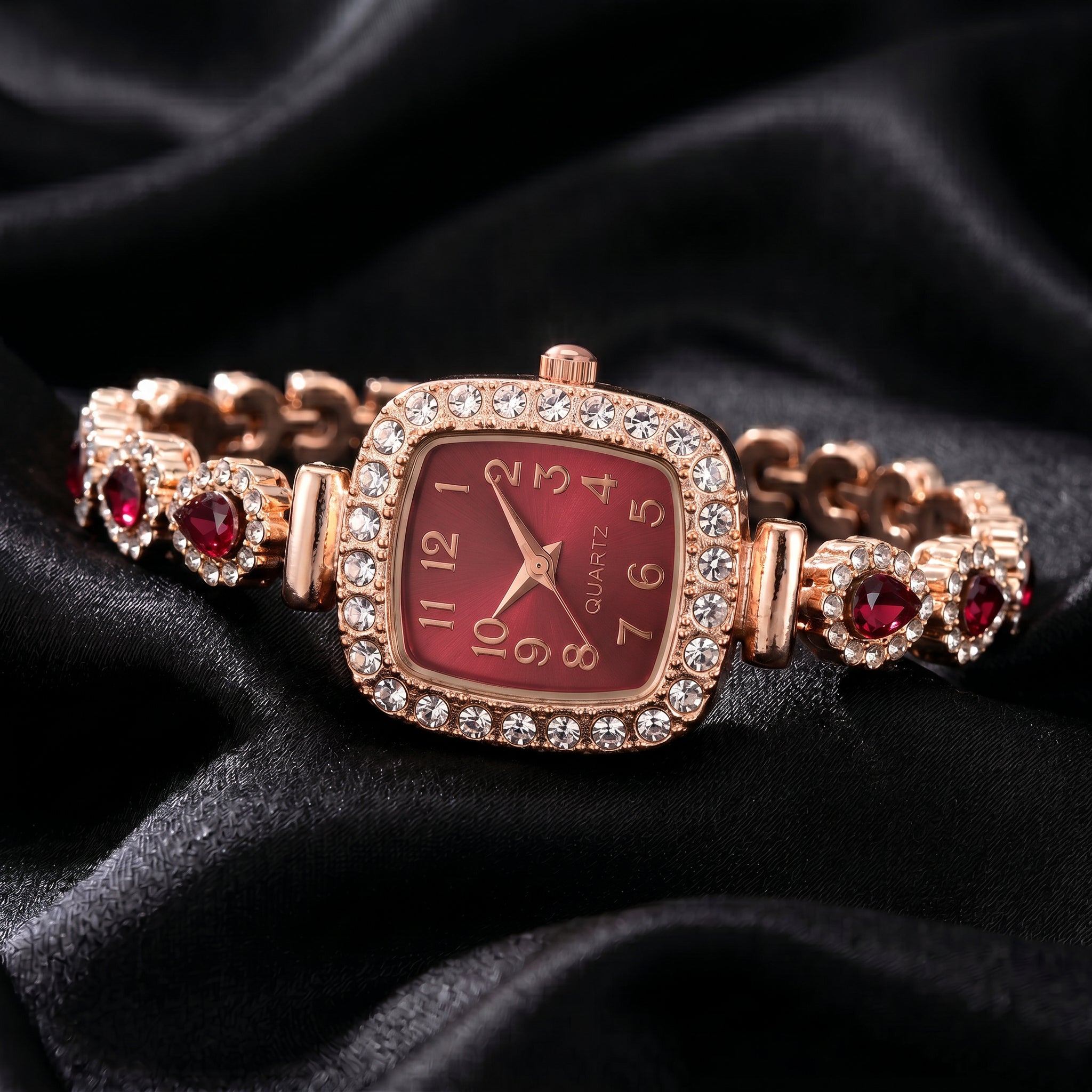 Aurelia Rhinestone Bracelet Watch