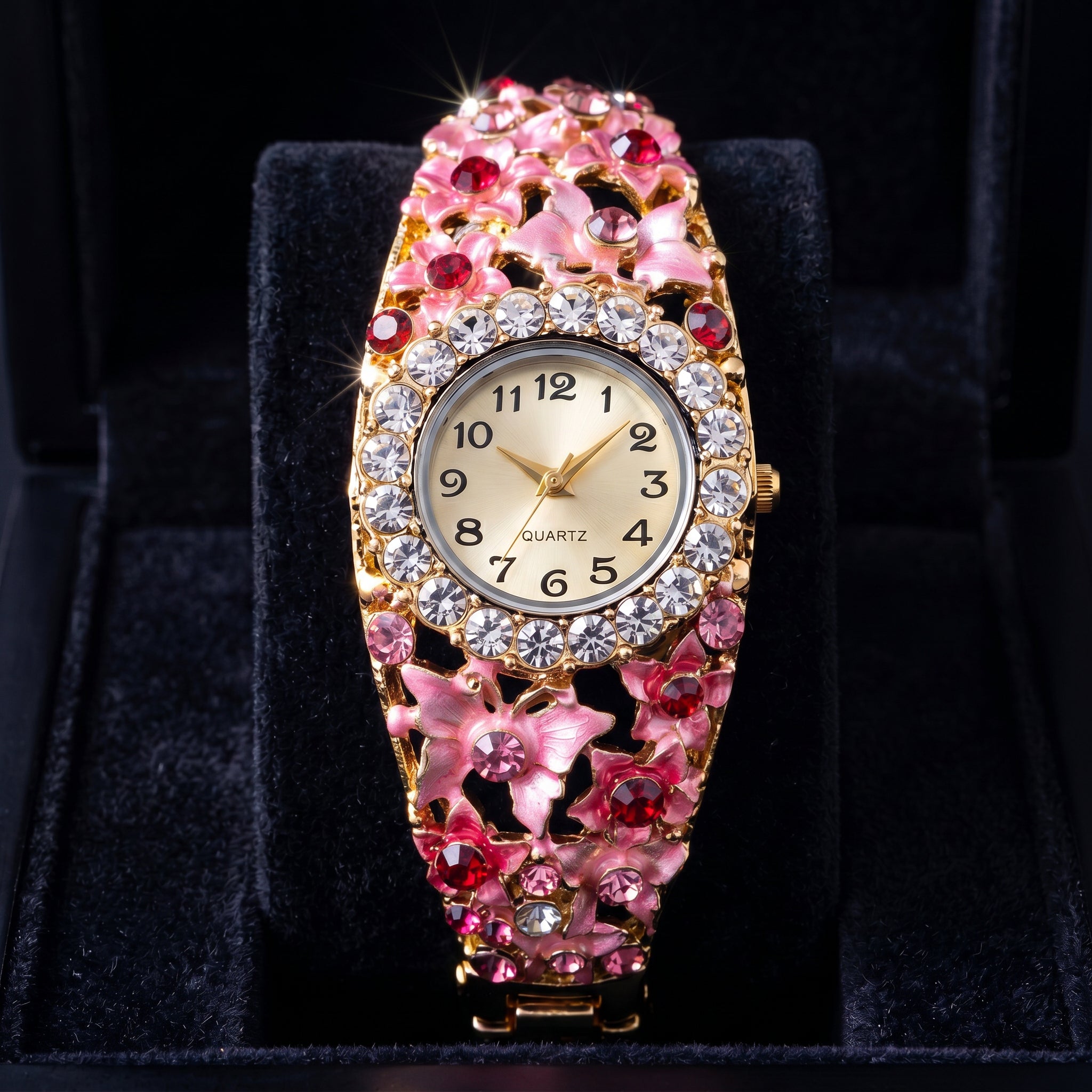Sade Rhinestone Bangle Watch