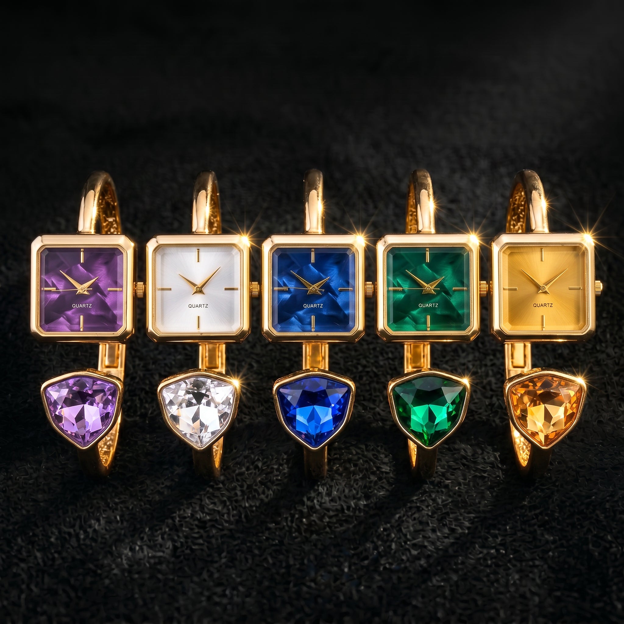 Geneva Gemstone Bangle Watch