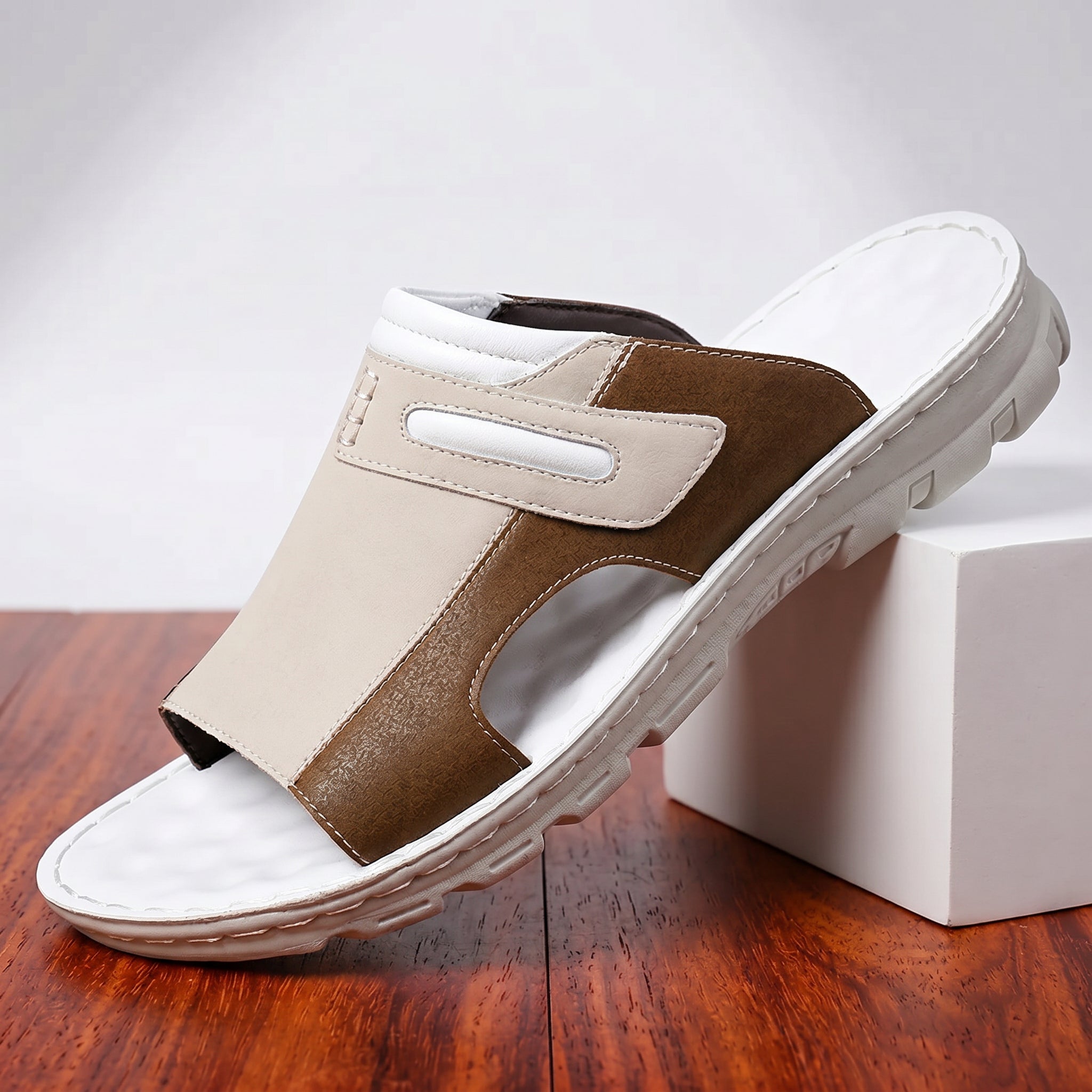 Paulo Leather Slide Sandal