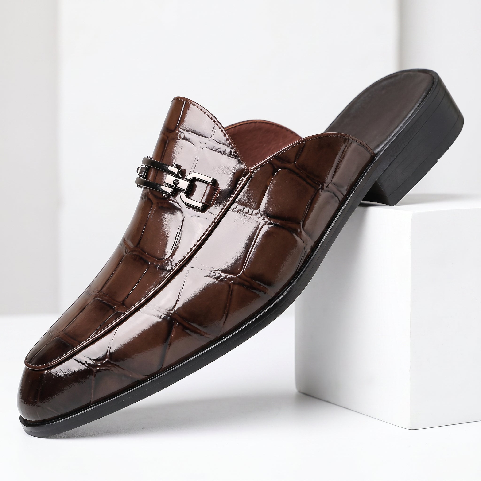 Montero Crocskin Mule
