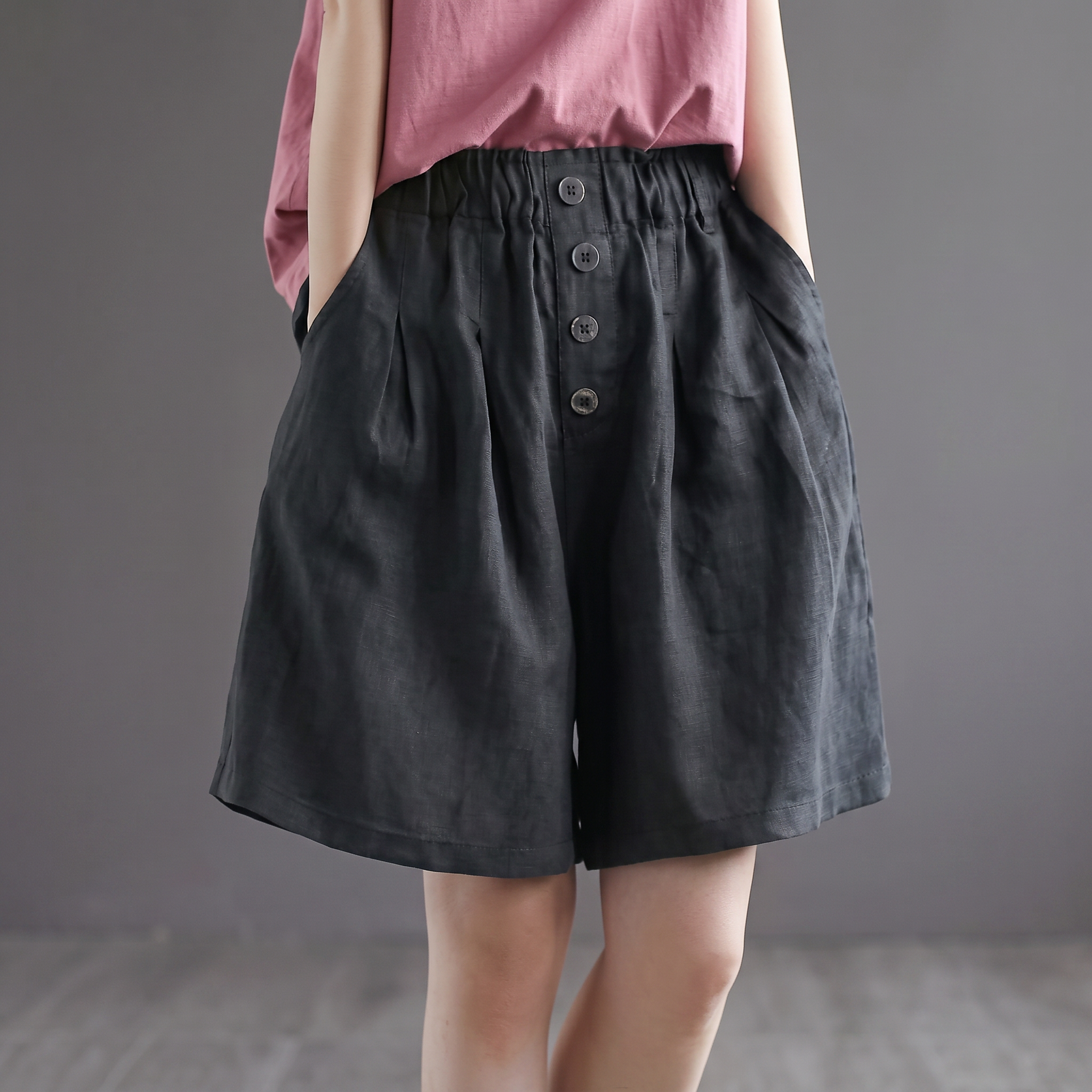 Kalani Cotton-Linen Shorts