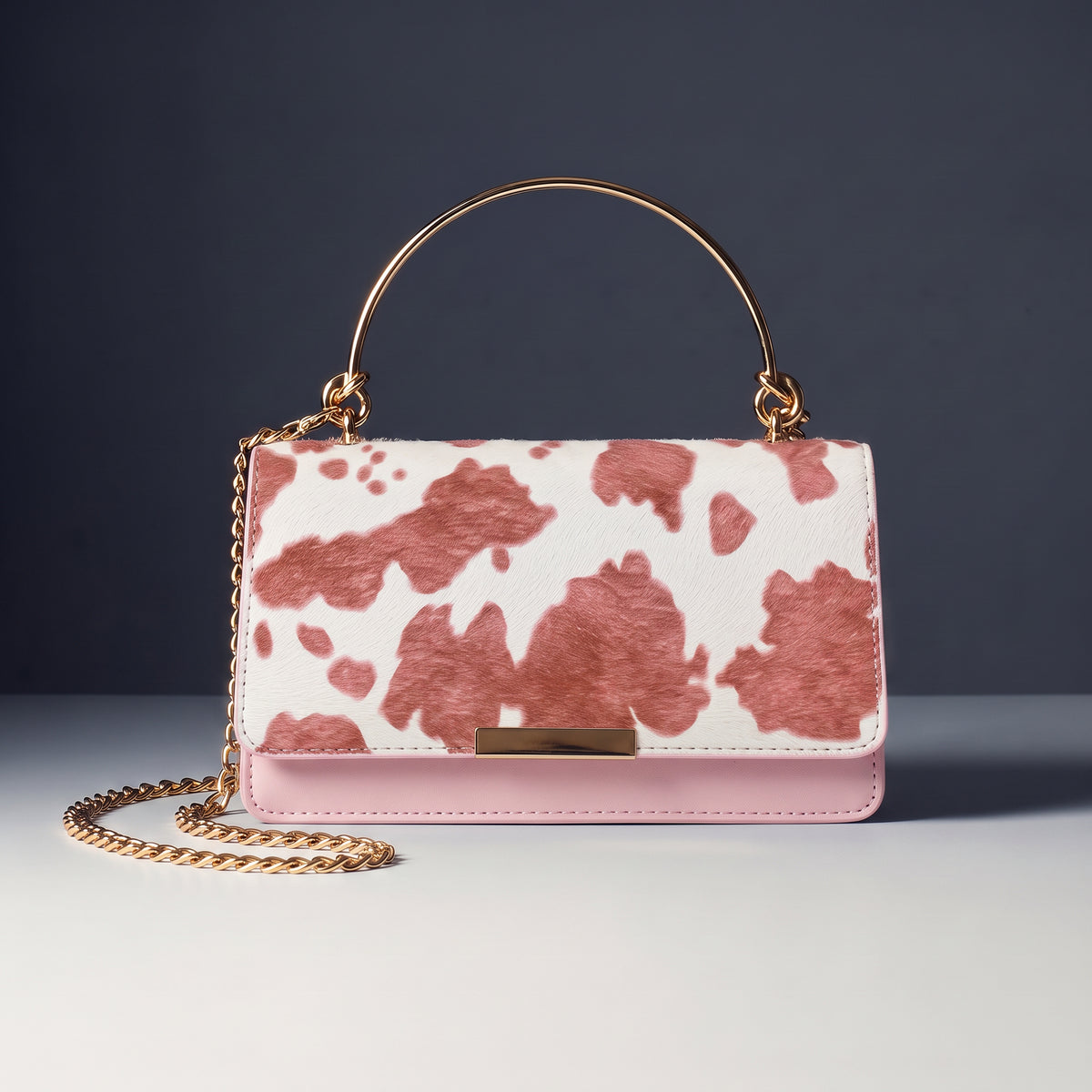 Clarissa Cowprint Clutch Bag
