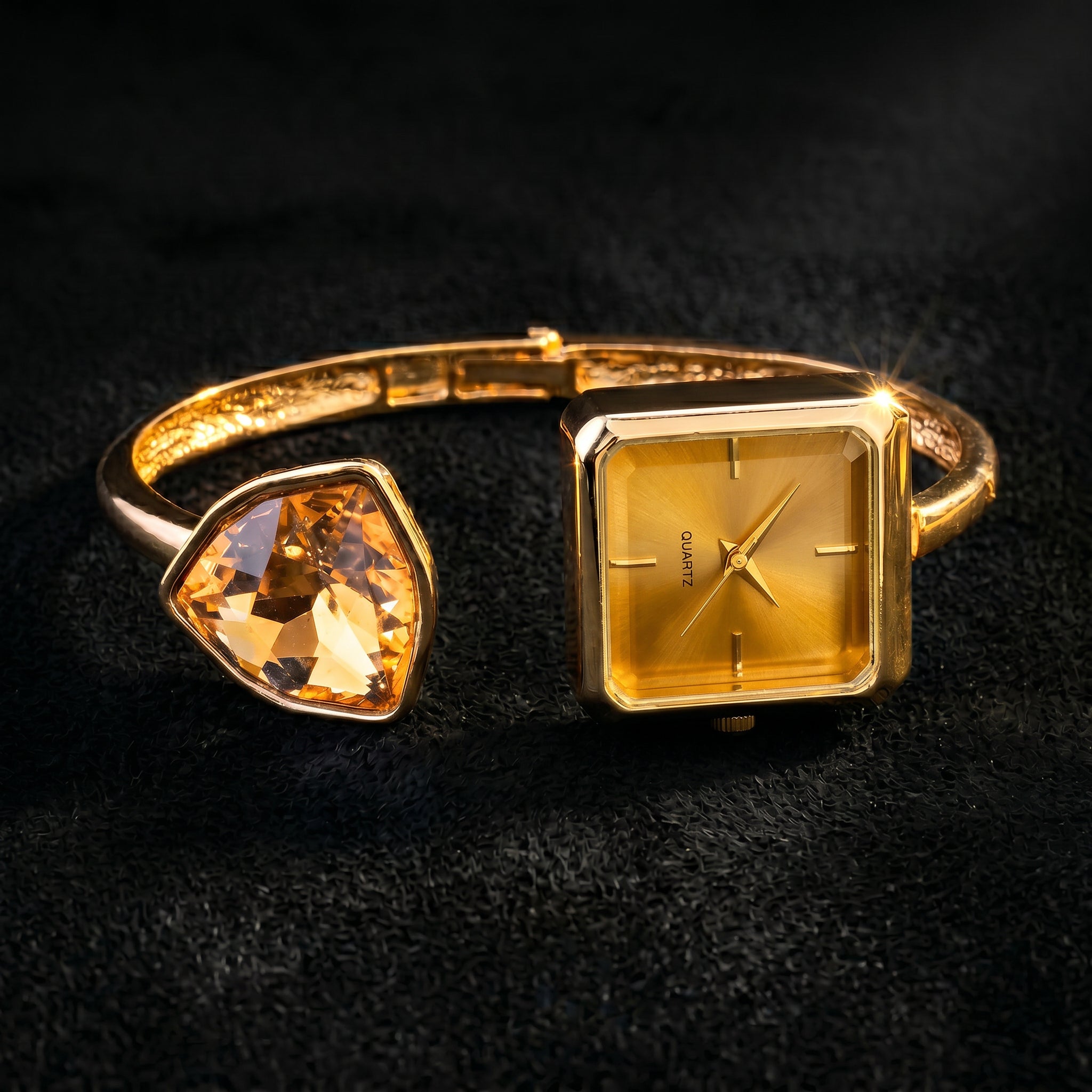 Geneva Gemstone Bangle Watch