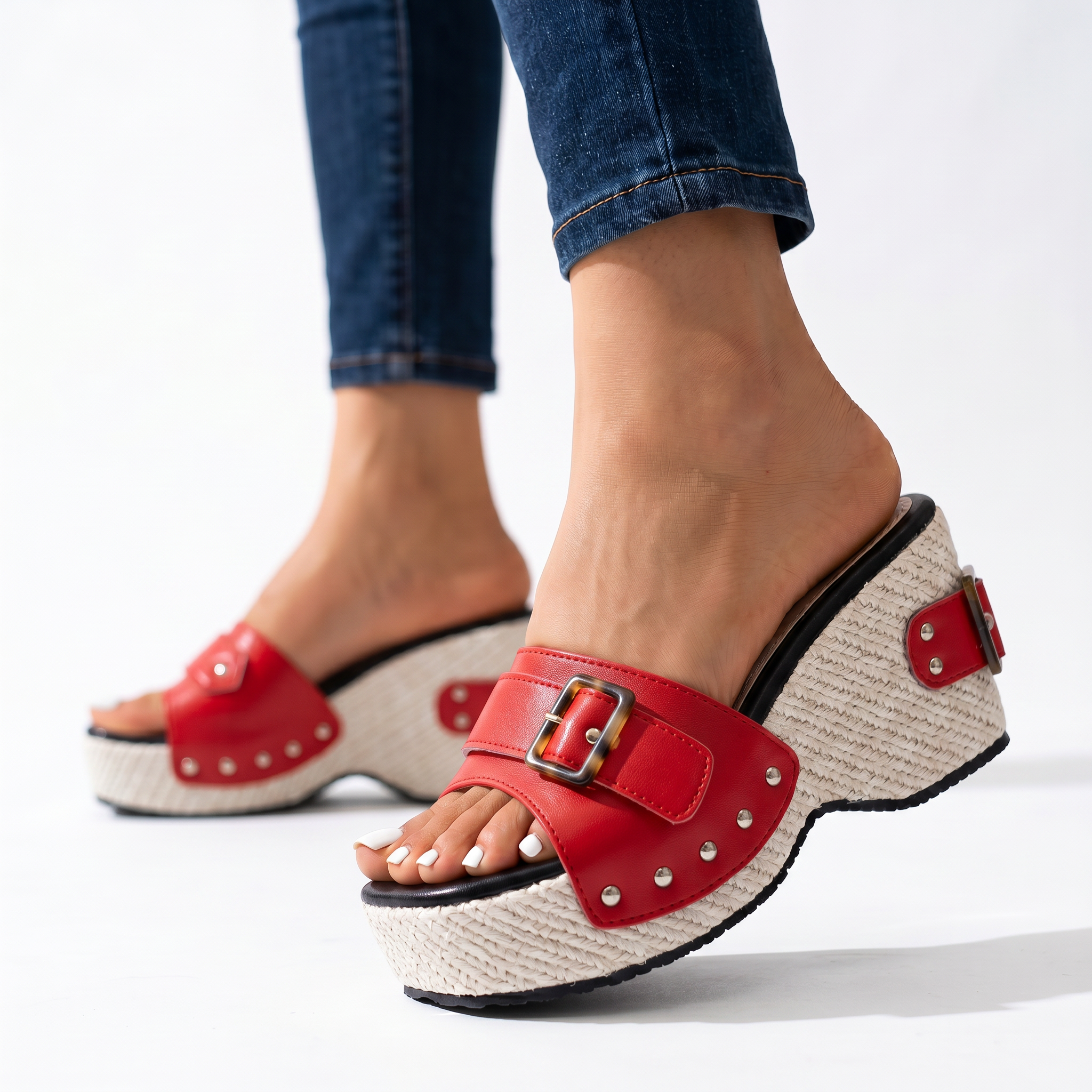 Selene Wedge Slide Sandal