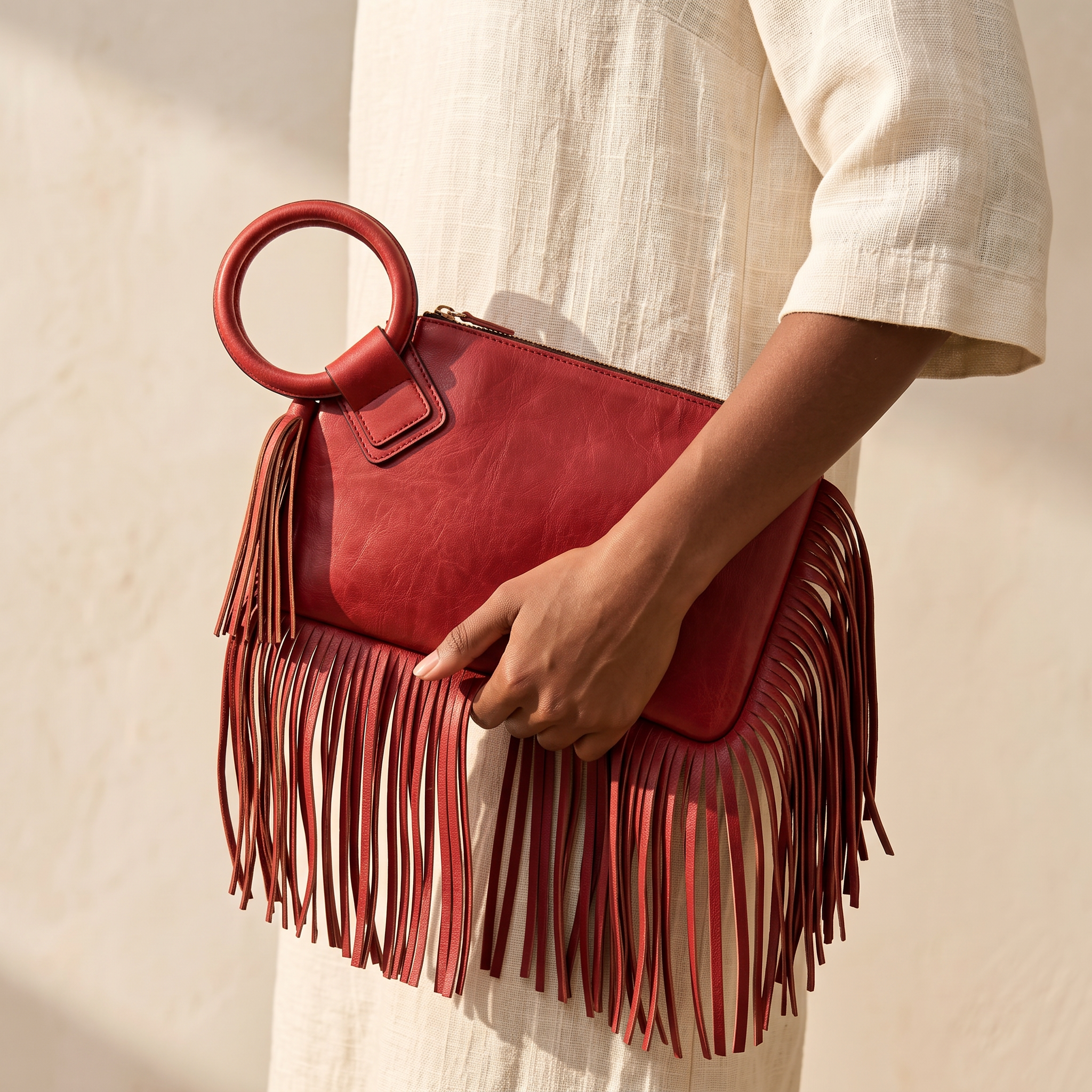 Aster Fringe Clutch Bag