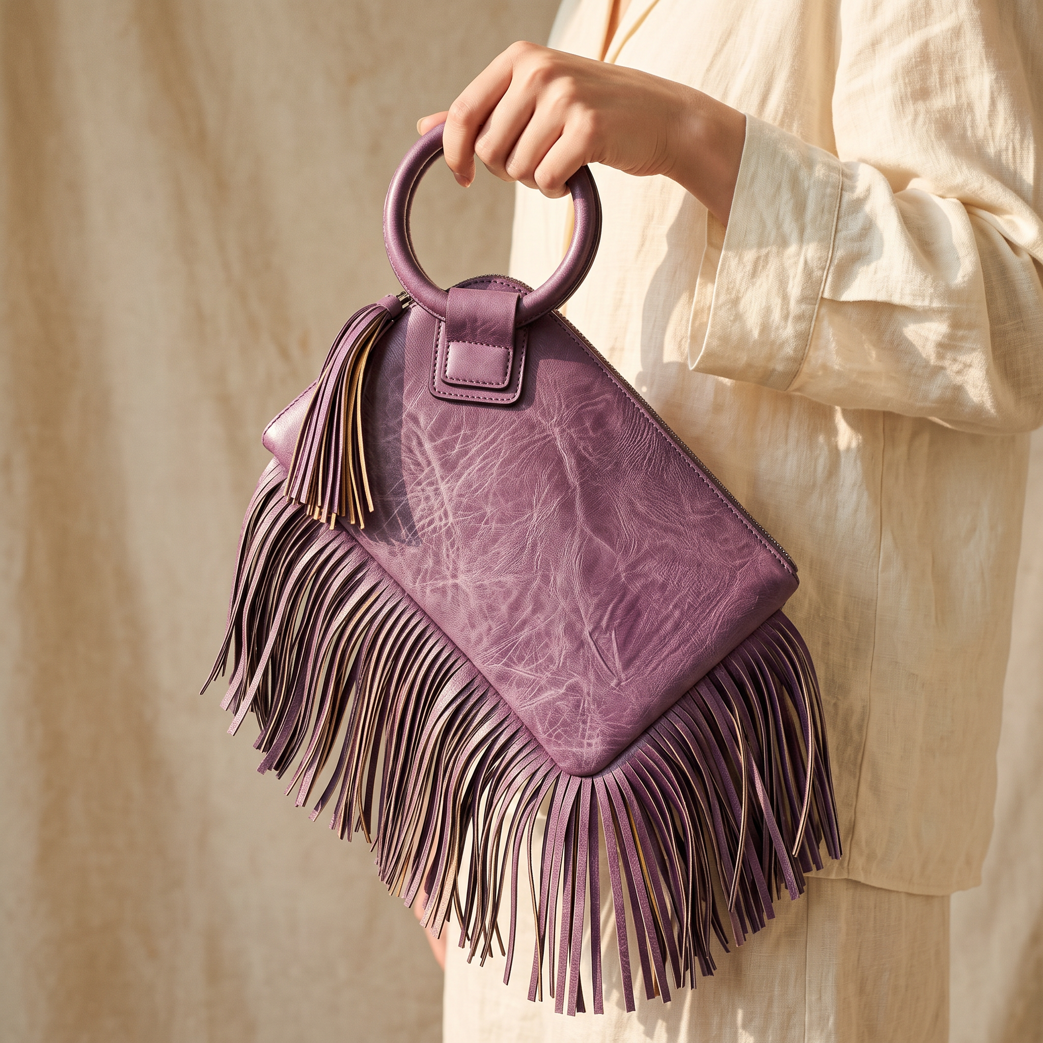 Aster Fringe Clutch Bag