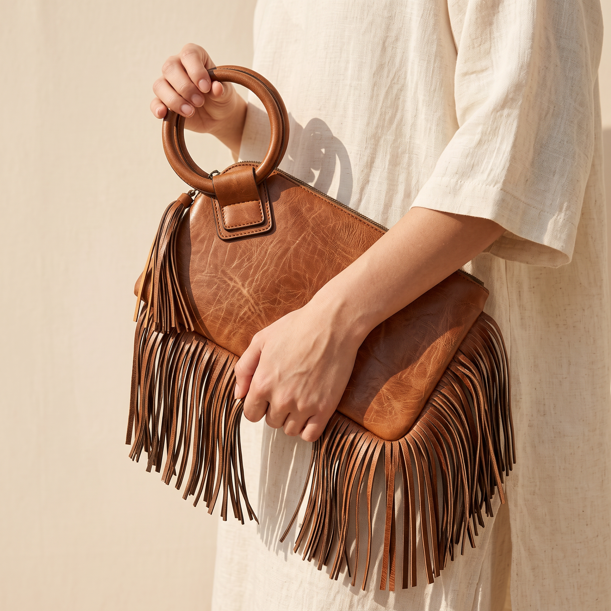 Aster Fringe Clutch Bag