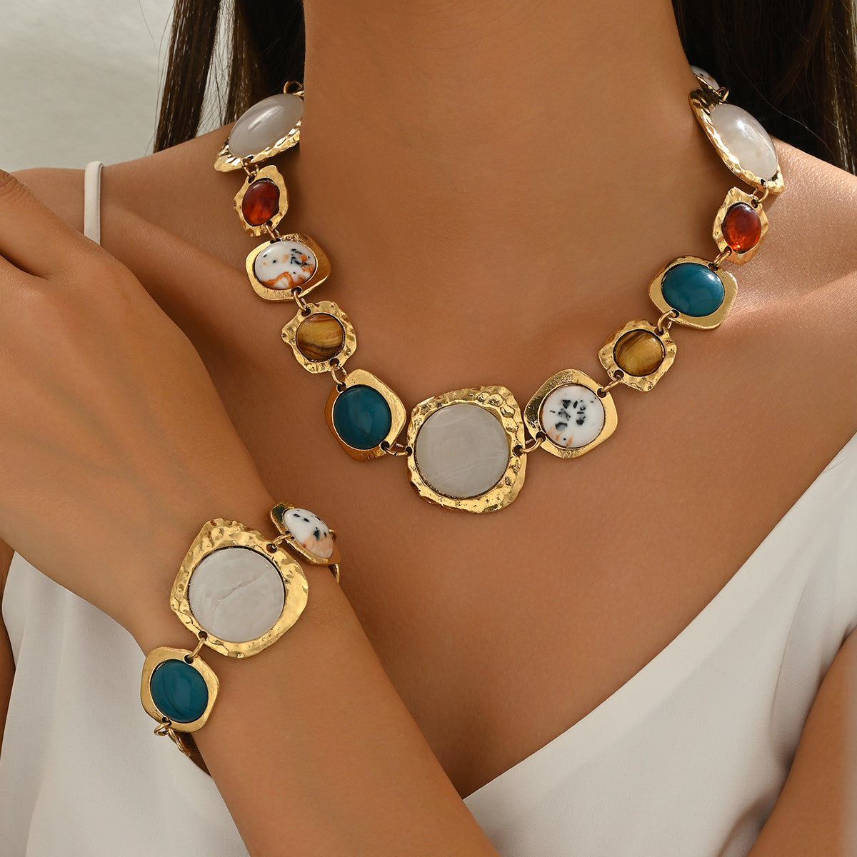 Azami Gemstone Jewelry Set