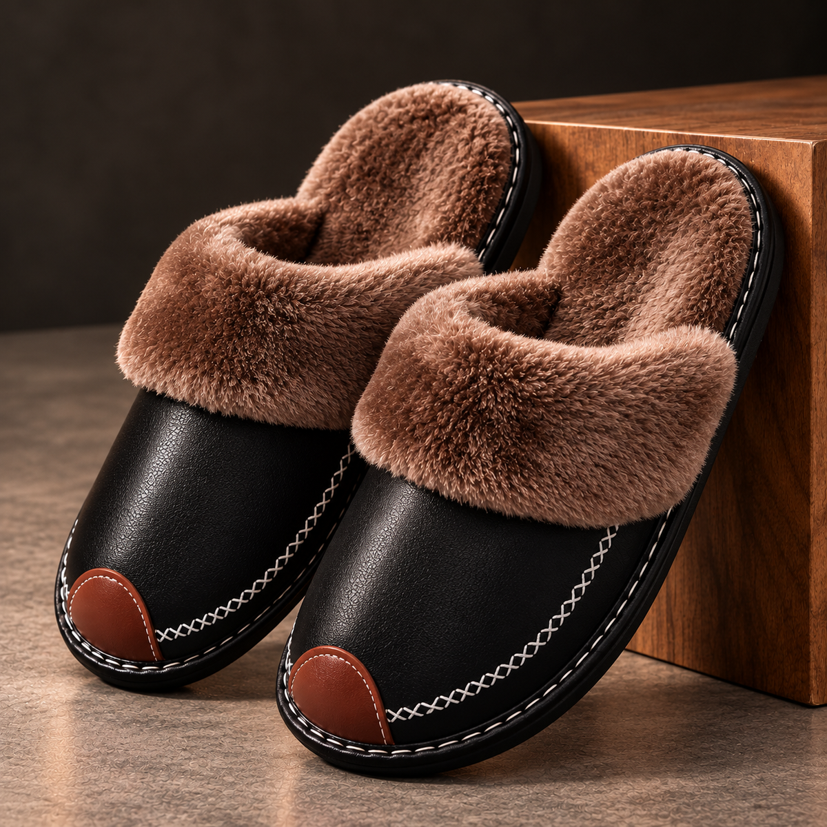 Brenda Leather Comfort Slippers