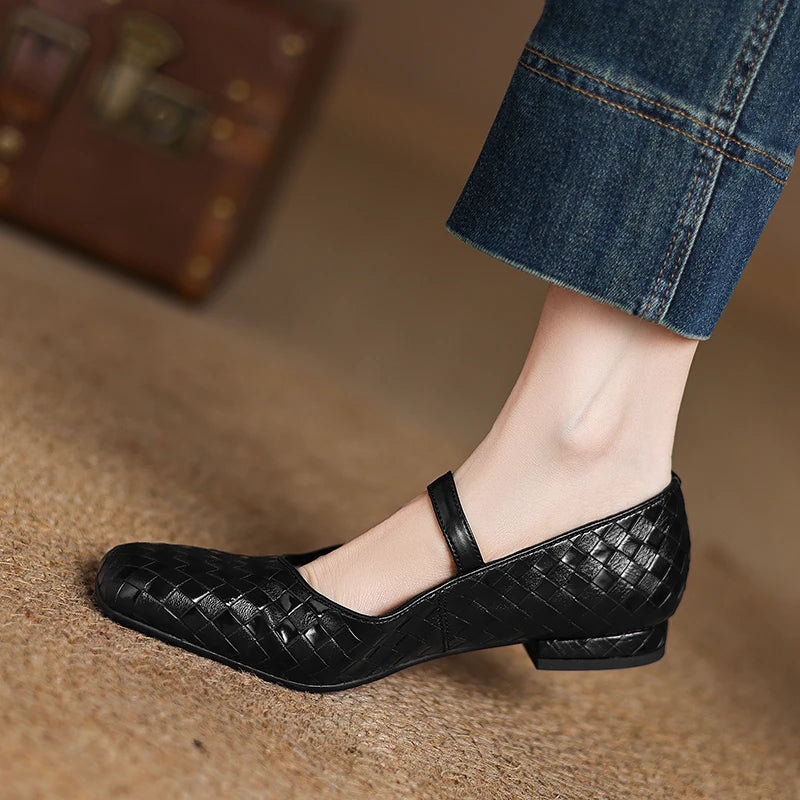 Thea Leather Mary Jane Flat