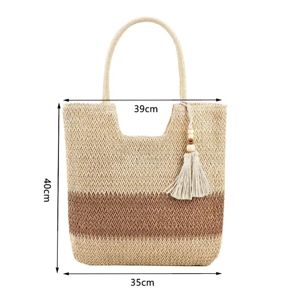 Caroline Straw Tote Bag