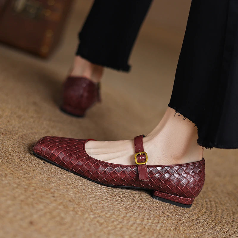 Thea Leather Mary Jane Flat