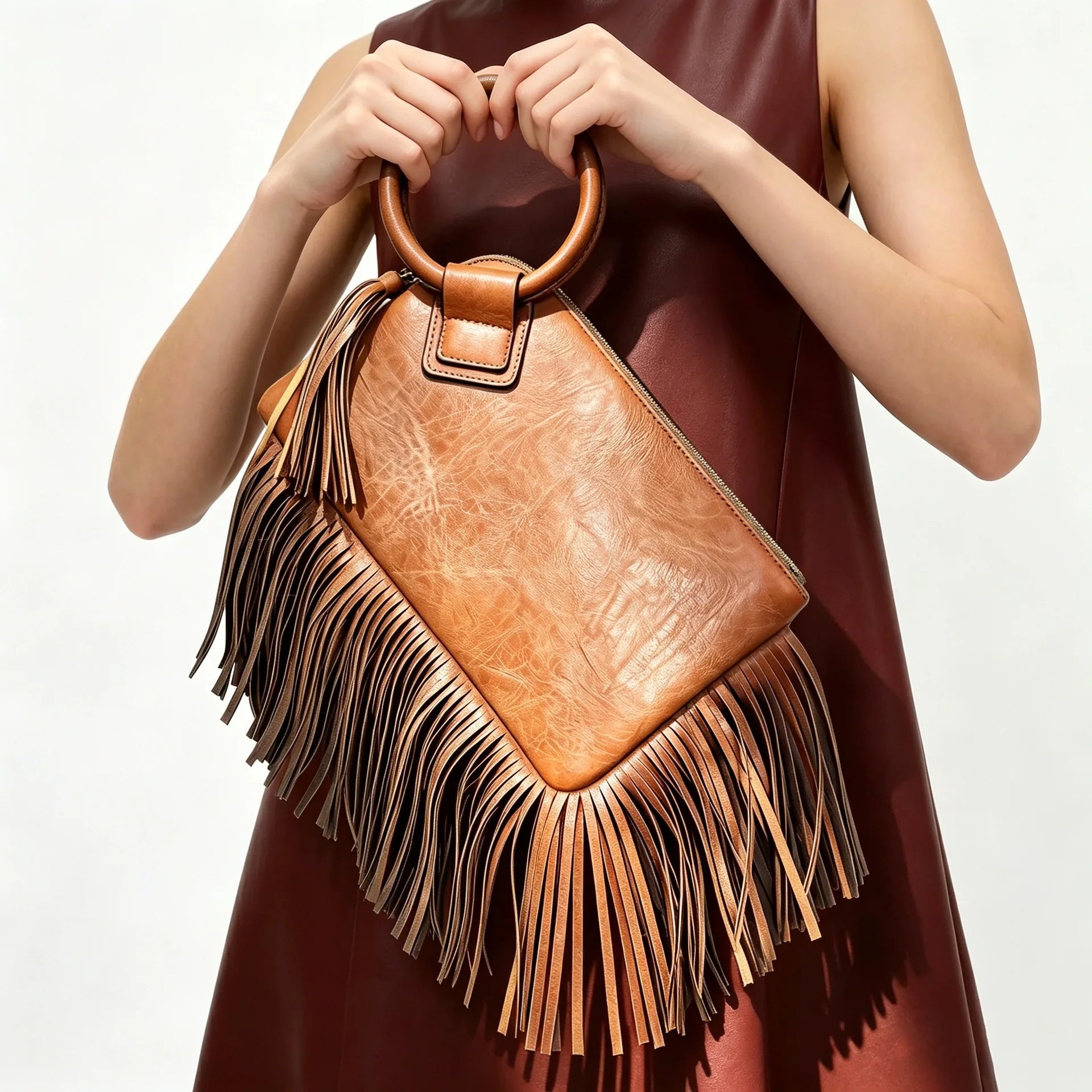 Aster Fringe Clutch Bag