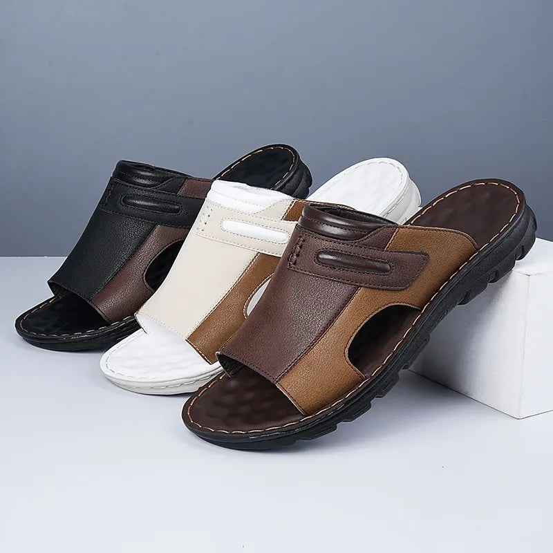 Paulo Leather Slide Sandal