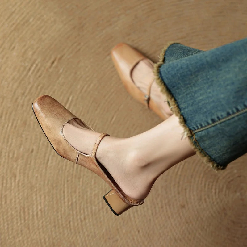 Cesia Leather Mary Jane Mule