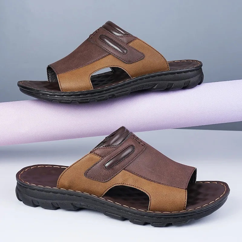 Paulo Leather Slide Sandal