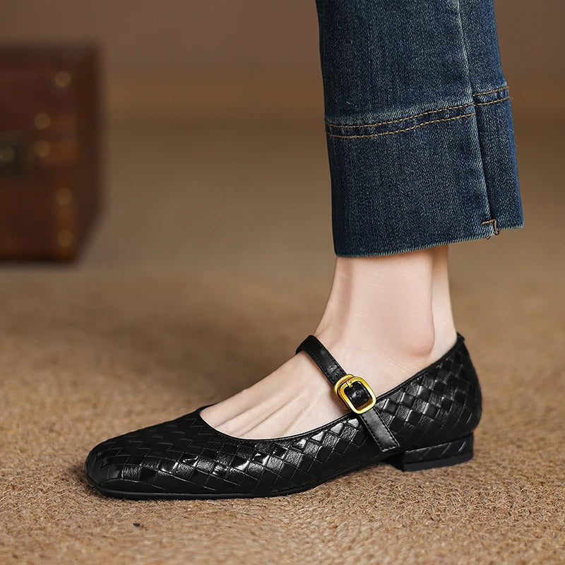 Thea Leather Mary Jane Flat