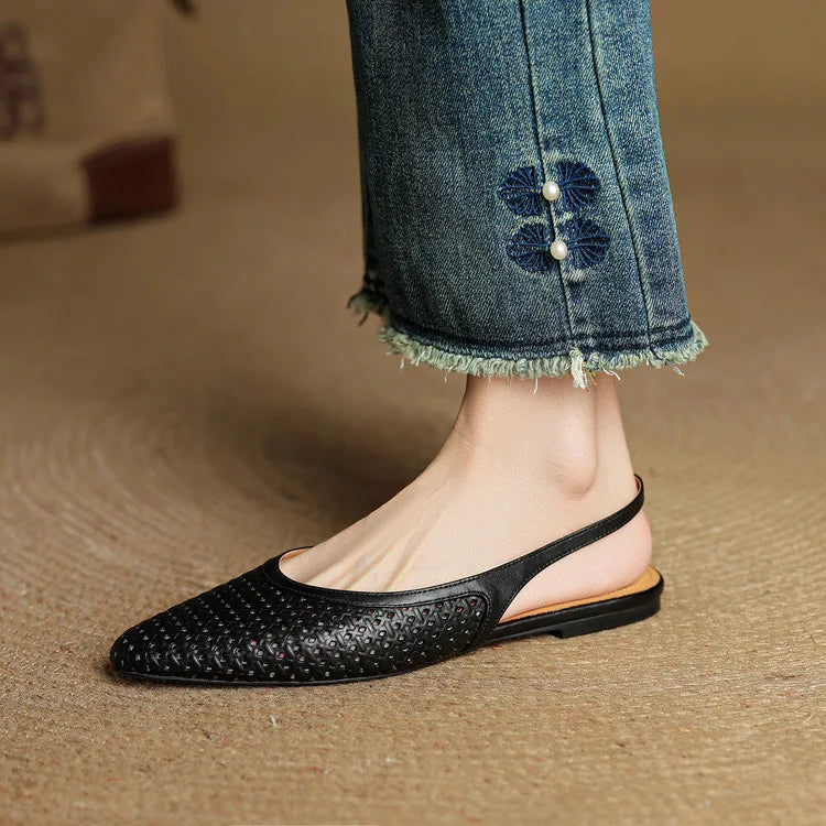 Francine Leather Slingback Mule