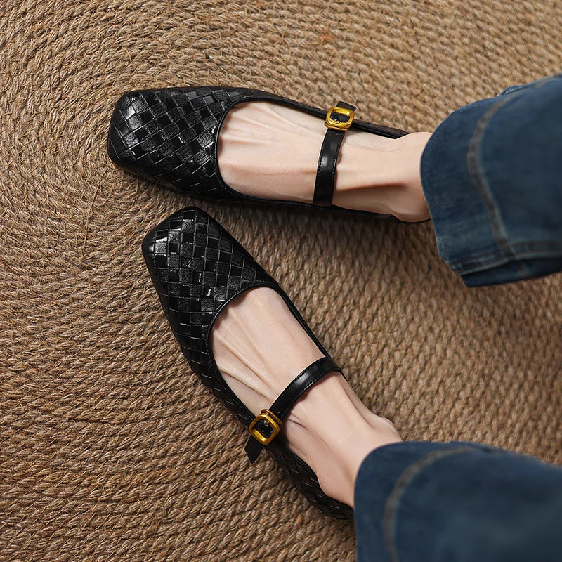 Thea Leather Mary Jane Flat