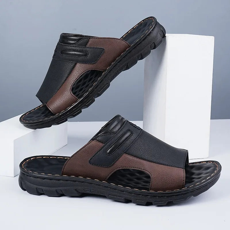 Paulo Leather Slide Sandal