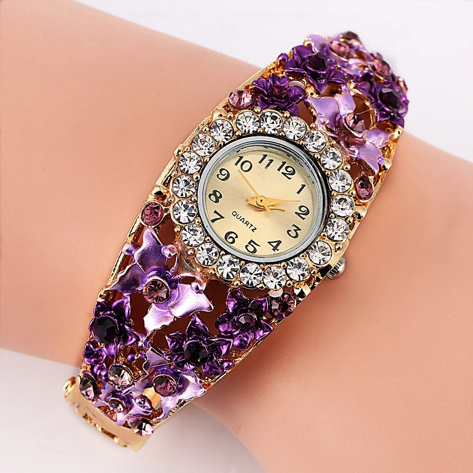 Sade Rhinestone Bangle Watch