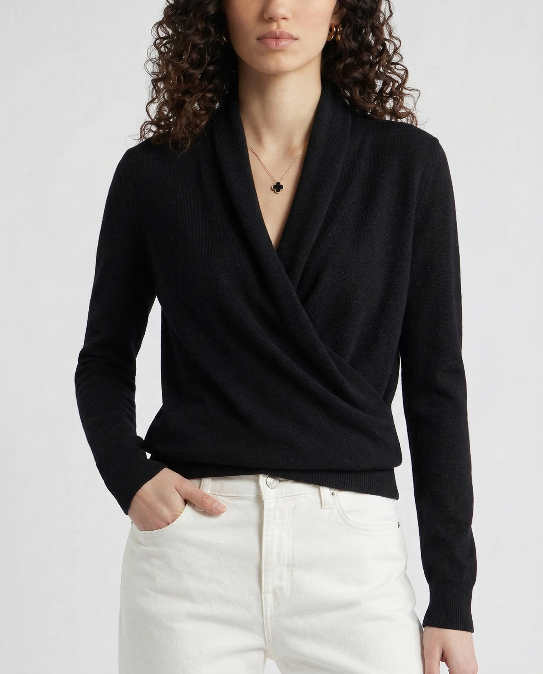 Tori Wool Wrap Sweater